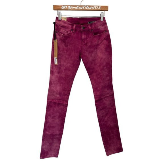 Ksubi Super‎ Skinny Y2K Magenta Women's Low Rise Jeans NWT 26 - Picture 1 of 11